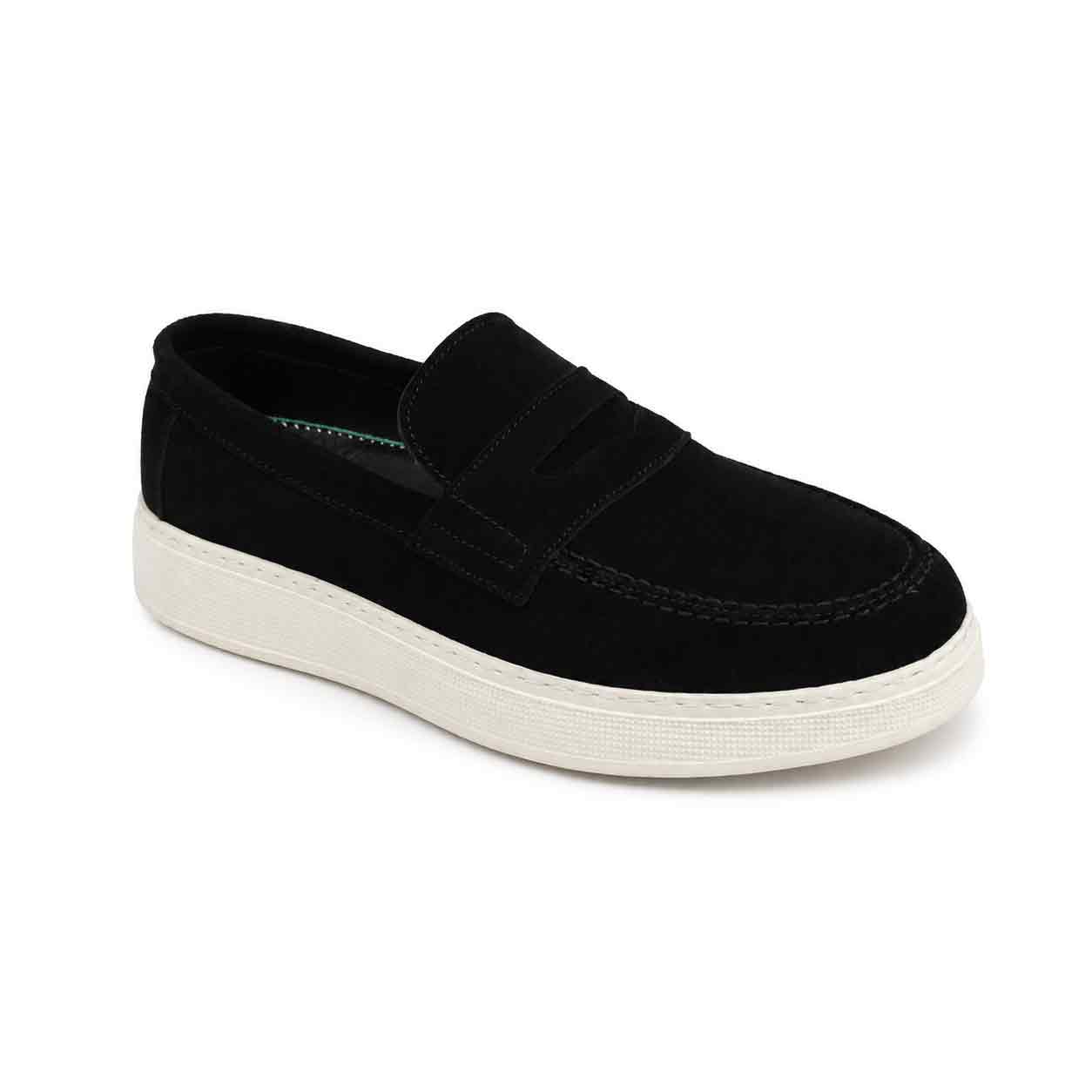 Moccasin pour homme 270 noir daim   Mocassin homme Maroc